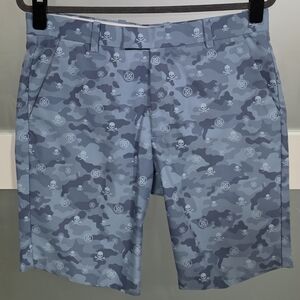 G/FORE Light Blue Camo Skull Print Chinos